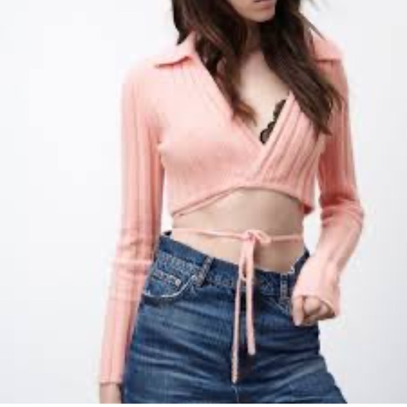 Zara Pink Cowl Neck Sweater - Picture 1 of 5